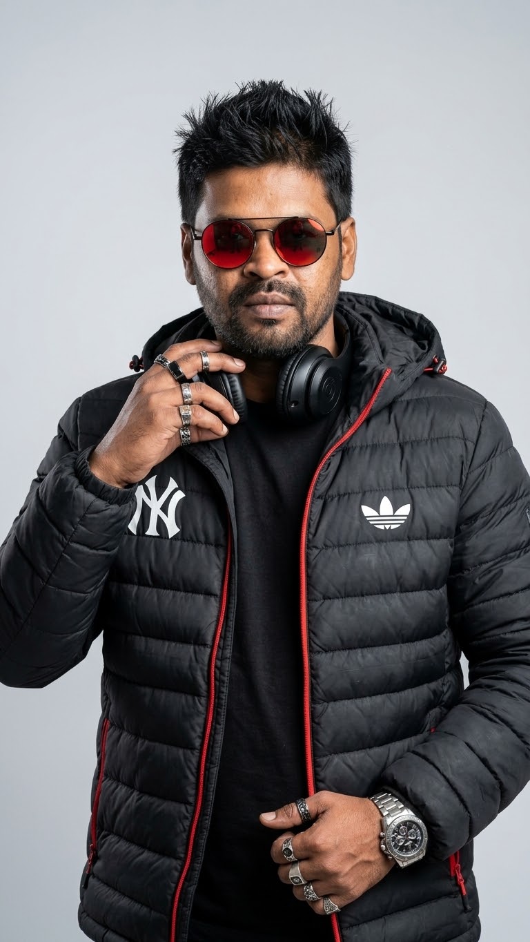 DJ VOID em retrato vertical oficial