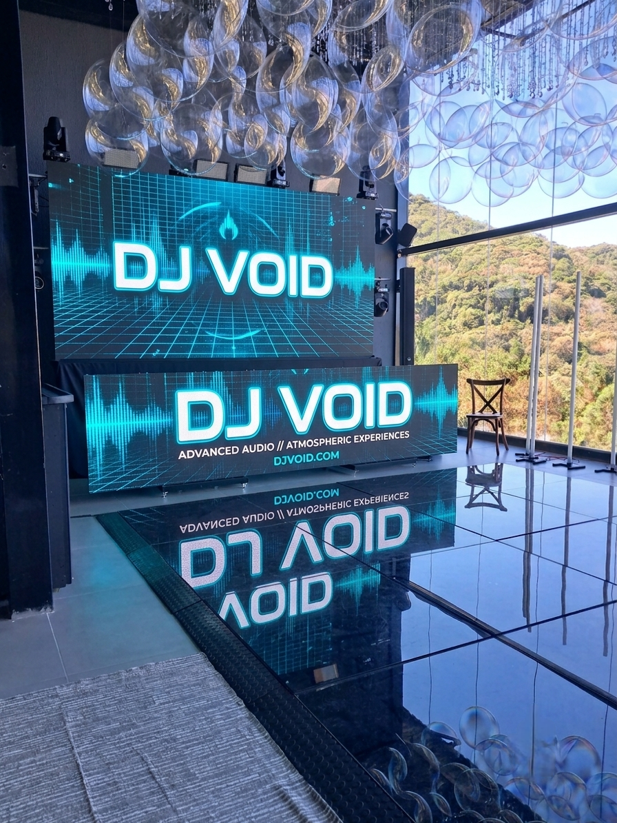 Cabine DJ VOID com painéis de LED