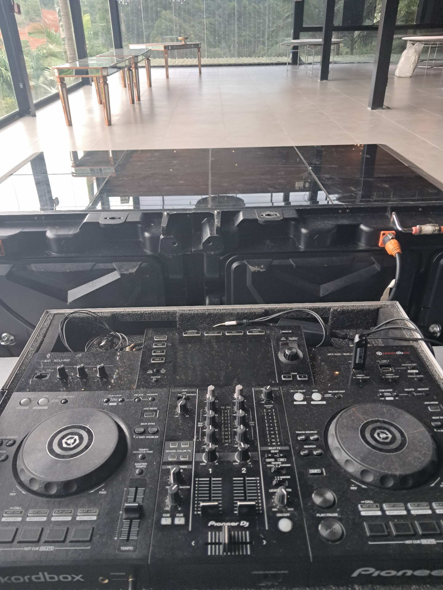 Setup Pioneer XDJ-RR pronto para o evento